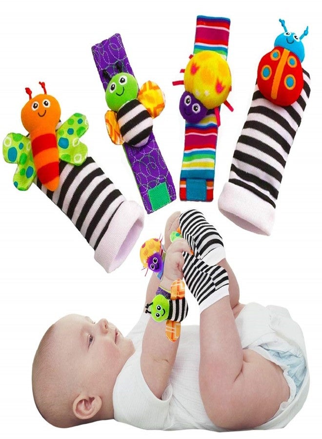 little PANDA Baby Rattle Toys Born Baby Cotton Socks and Wrist Rattle Newborn Foot Rattle Baby Essential Gift 0-3 3-6 0-6 6-12 Months (1 Pair Wristband) - Image 5